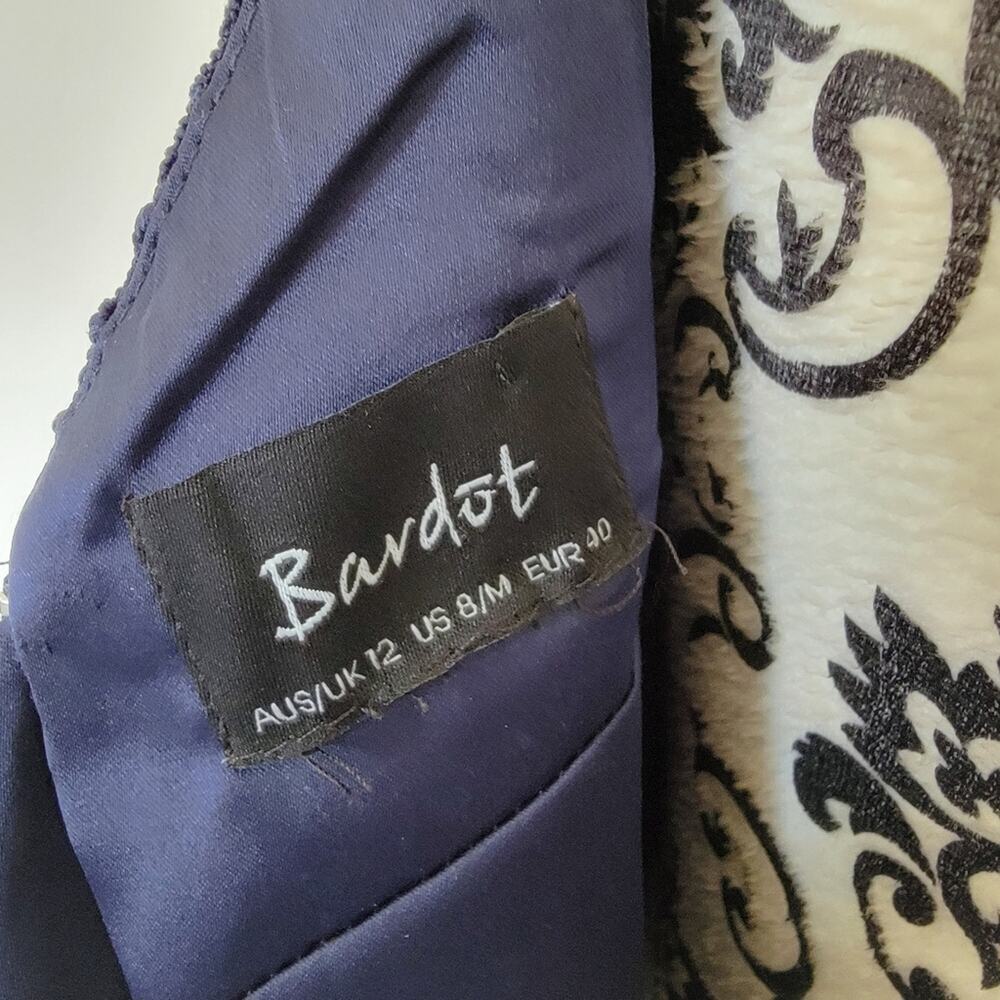 Bardot Navy Ruffle Mini Dress - Picture 4 of 4